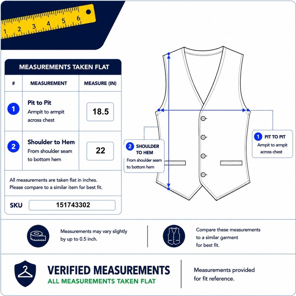 Unbranded Vest Womens M Navy Blue Corduroy Gold Button Back Cinch Waistcoat - Picture 6 of 6